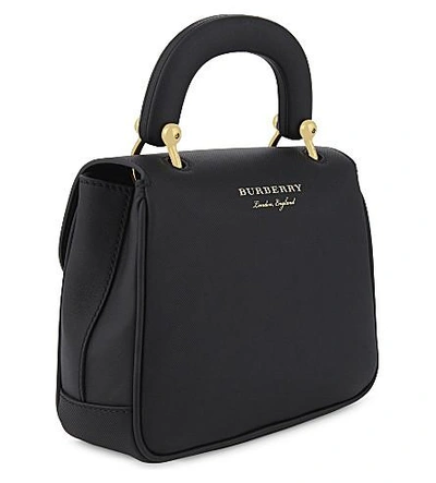 Shop Burberry Small Dk88 Trench Leather Cross-body Bag In Black