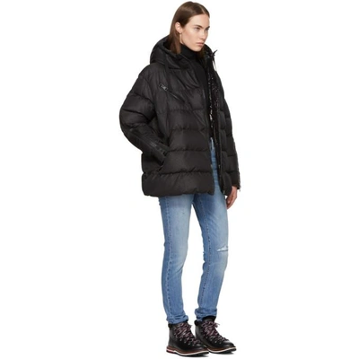 Shop Moncler Black Leahter And Velvet Hiking Boots In 999 Black