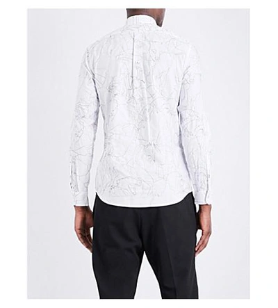 Shop Diesel S-guru Stitched Cotton Shirt In Bright White