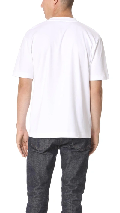 Shop Sunspel Short Sleeve Mock Neck Tee In White