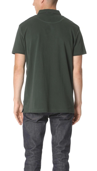 Shop Sunspel Short Sleeve Rivieria Polo In Green