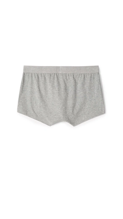 Shop Sunspel Stretch Low Waist Trunk In Grey Melange