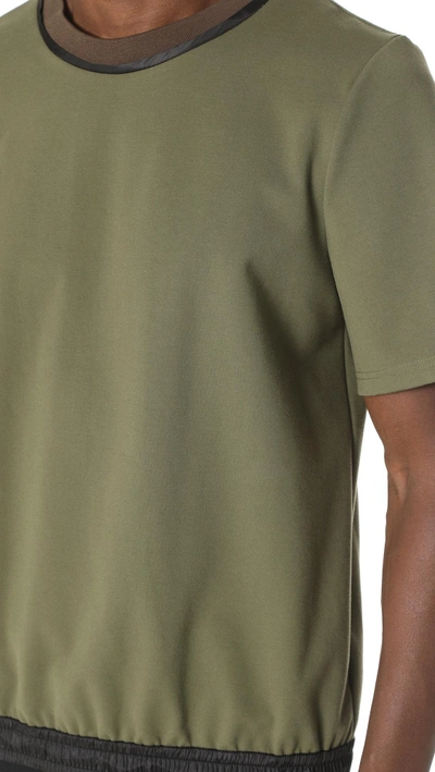 Shop Public School Gonzo Short Sleeve Shirt With Bungee In Olive