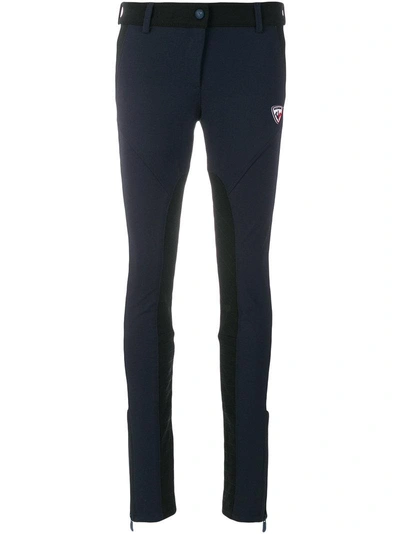 Shop Rossignol Skinny Fit Bicolour Trousers - Blue