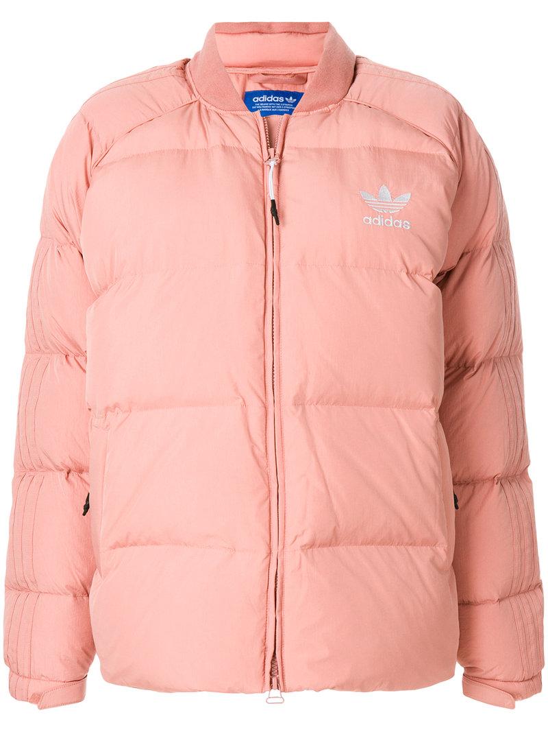 adidas pink puffer jacket