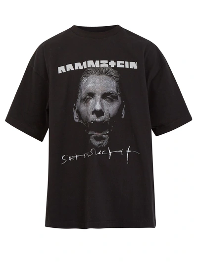 Vetements Rammstein Oversized Printed Cotton-jersey T-shirt In Black |  ModeSens
