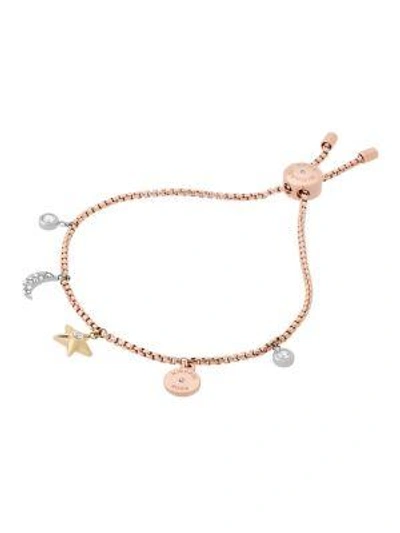 Shop Michael Kors Celestial Crystal Charm Bracelet In Multi