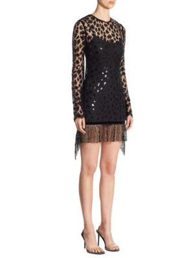 Shop Alexander Wang Illusion Lace Hem Dress In Black