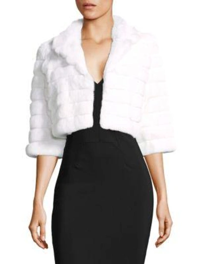 Alberto makali rabbit clearance fur crop jacket