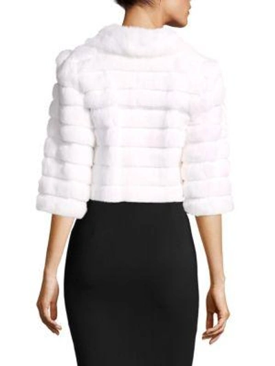 Alberto makali rabbit clearance fur crop jacket