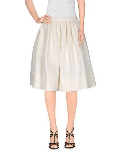 Shop Vanessa Bruno Knee Length Skirt In Ivory