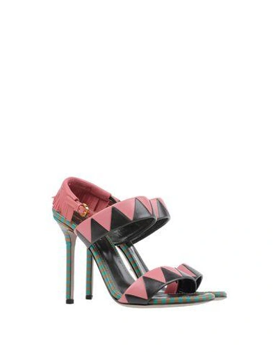 Shop Sergio Rossi Sandals In Pastel Pink