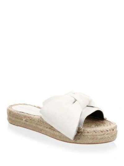 Shop Rebecca Minkoff Giana Leather Espadrille In Optic White