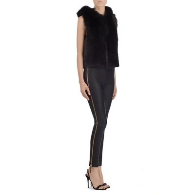 Shop Giuseppe Zanotti - Black Lamb Vest Cassandra