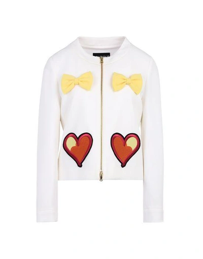 Shop Boutique Moschino Blazer In White