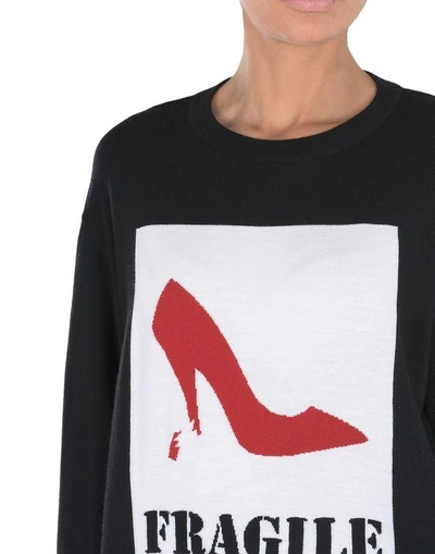 Shop Moschino Long-sleeve-sweater In Black