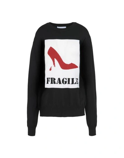 Shop Moschino Long-sleeve-sweater In Black