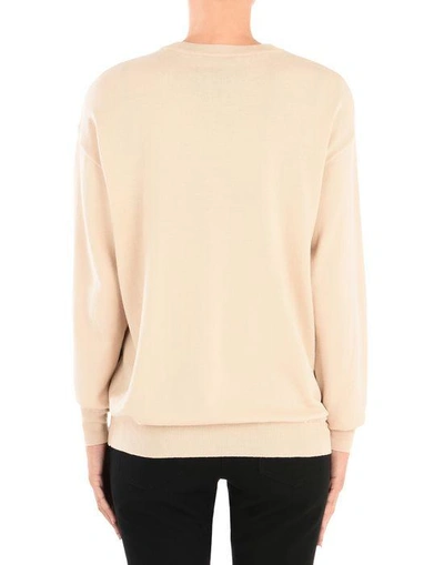 Shop Moschino Long-sleeve-sweater In Beige