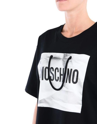 Shop Moschino Short-sleeve-t-shirts In Black
