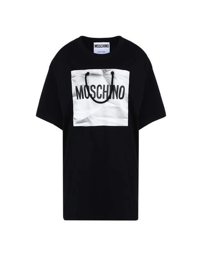 Shop Moschino Short-sleeve-t-shirts In Black