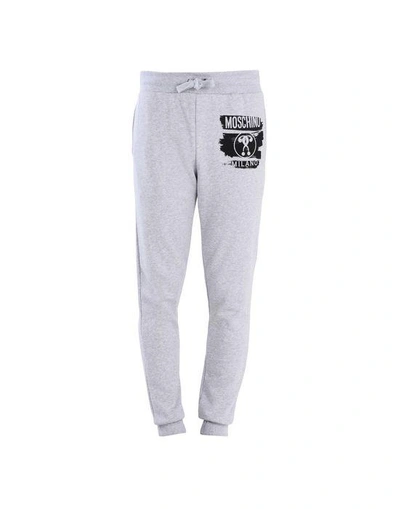Shop Moschino Pants In Light Grey