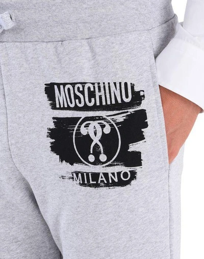 Shop Moschino Pants In Light Grey