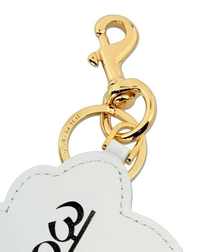 Shop Moschino Key-ring In White