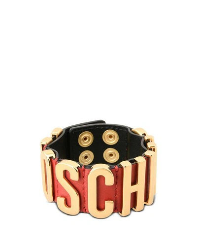 Shop Moschino Bracelet In Red