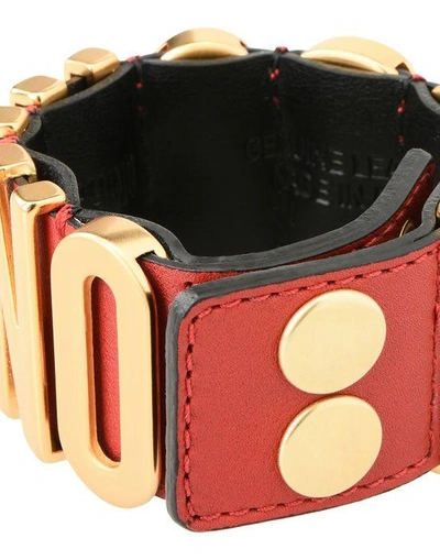 Shop Moschino Bracelet In Red