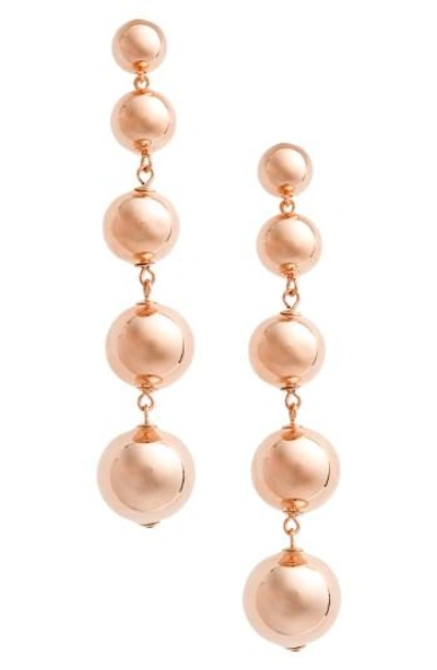Shop Kate Spade Linear Statement Earrings In Rose Gold