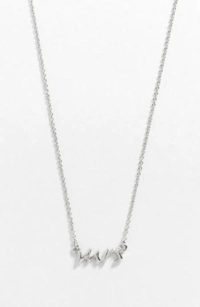 Shop Kate Spade Women's  New York 'say Yes - Mrs' Necklace In Silver