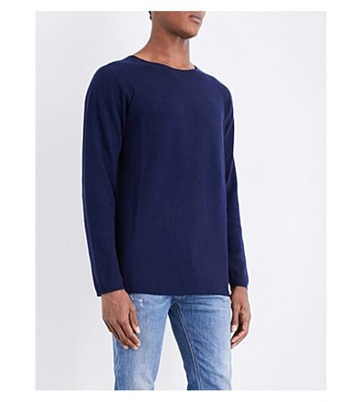 Shop Diesel K-cozy Knitted Sweater In Peacoat Blue