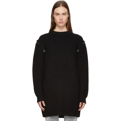 Shop Proenza Schouler Black Buttoned Sleeve Jumper