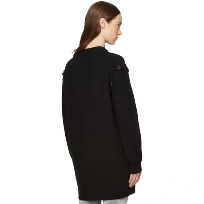 Shop Proenza Schouler Black Buttoned Sleeve Sweater