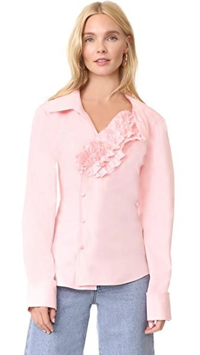 Shop Jacquemus Seville Shirt In Pink