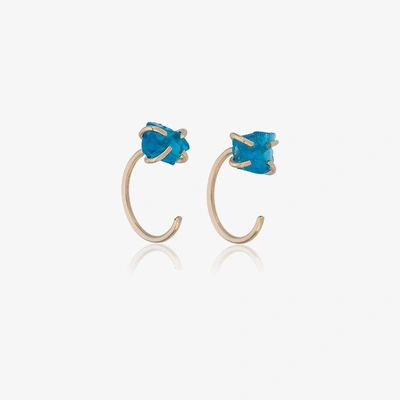 Shop Melissa Joy Manning Ladies Blue 14kt Gold Apatite Earrings In Metallic