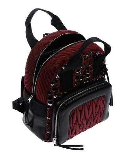 Shop Miu Miu Backpacks In Maroon