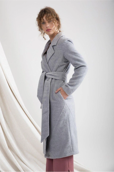 Shop C/meo Collective Take A Hold Coat In Grey