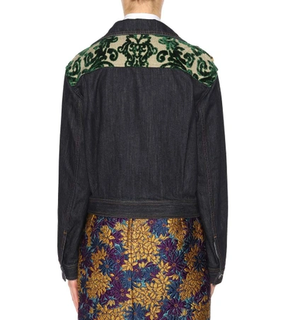 Shop Dolce & Gabbana Embellished Denim Jacket In Blue
