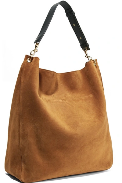 Shop Jw Anderson Pierce Hobo Suede And Leather Shoulder Bag