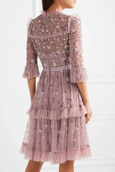 Shop Needle & Thread Twilight Tiered Embellished Tulle Dress