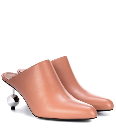 Marni Calfskin Leather Ankle Boots In Brown