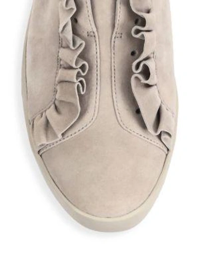 Shop Joie Daw Suede Low Top Trainers In Pale Grey