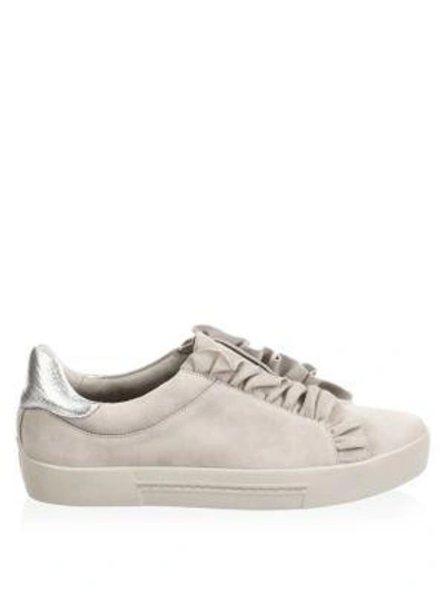 Shop Joie Daw Suede Low Top Sneakers In Pale Grey