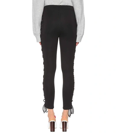 Shop Lpa Lace-up Skinny Trousers In Black