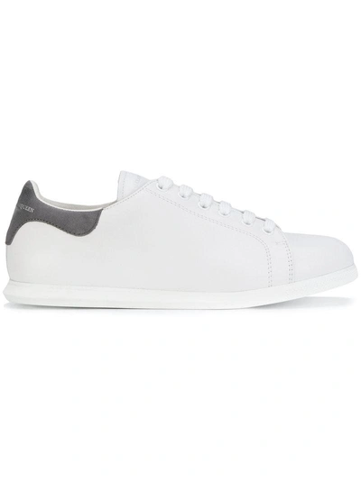 Shop Alexander Mcqueen Contrasting Heel Counter Sneakers In White
