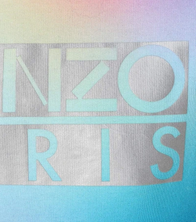 Shop Kenzo Printed Ombré Cotton Sweatshirt In Deep Fuchsia