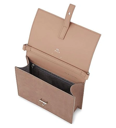 Shop Pb 0110 Smooth Leather Mini Cross-body Bag In Smoke Velvet/cork