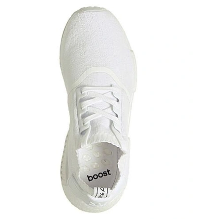 Shop Adidas Originals Nmd R1 Primeknit Sneakers In Core White Mono