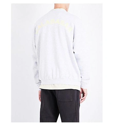 Shop Yeezy Season 5 Badge-detail Cotton Sweatshirt In Heather